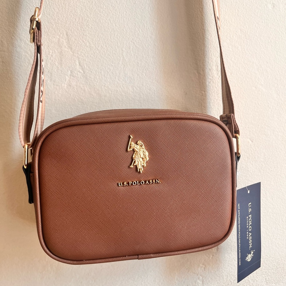U.S. Polo Assn. Tan Messenger Bag